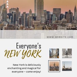 Travel & Tour Listing Video Ad PPT Template - Everyone's New York