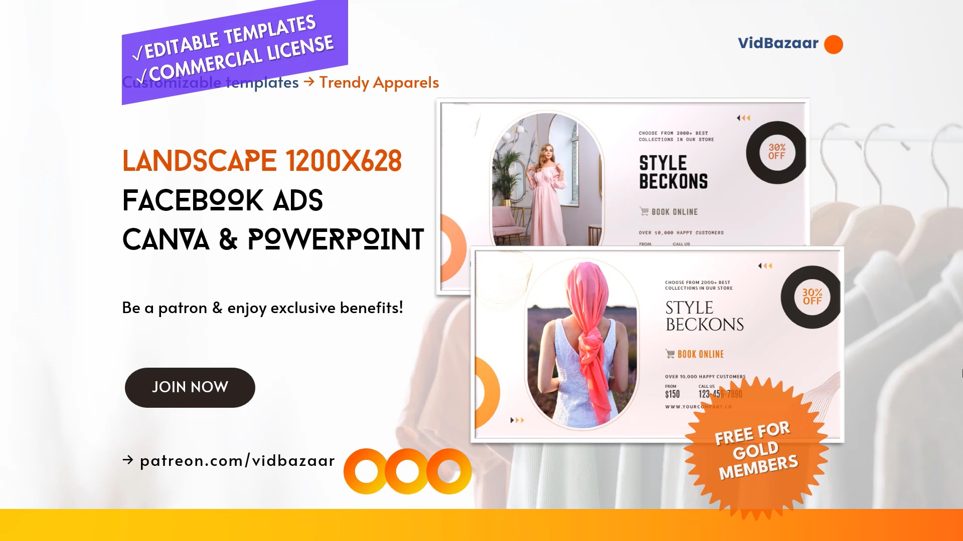 1200x628 Landscape Facebook Ads Templates - Canva & PowerPoint